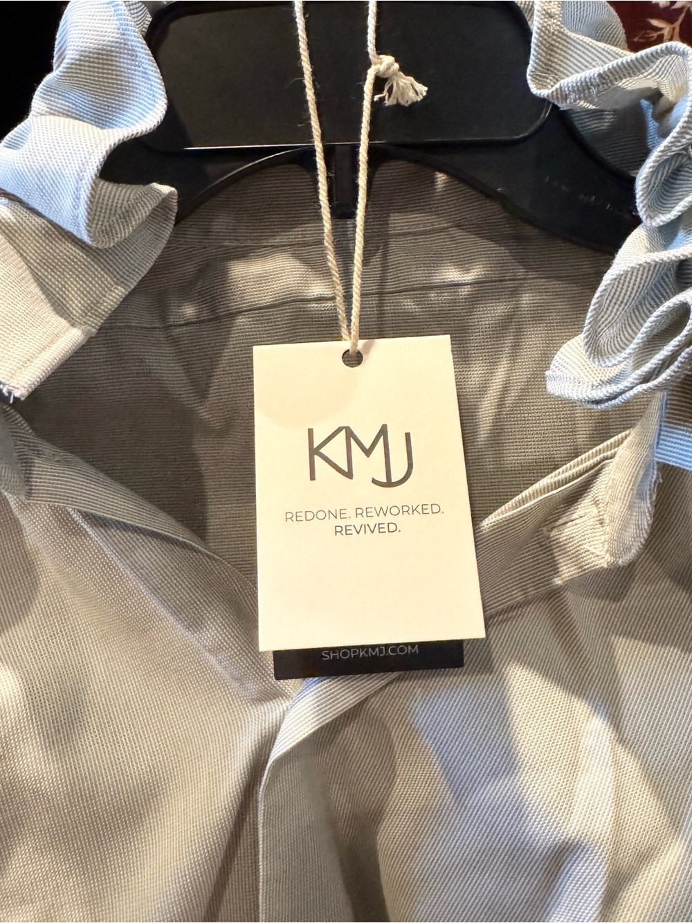 KMJ Kate McHale Jensen Quarantina Light Green One-of-a-Kind Shirt XS - Picture 11 of 11